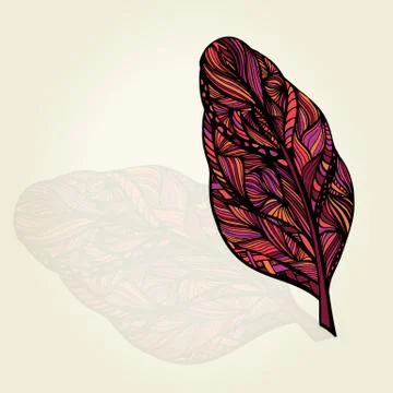 Decorative feathers Stock Illustration