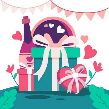 Decorative festive objects for holiday greetings design vector. Stock Illustration