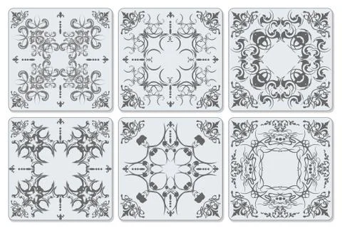 Decorative finishing ceramic tiles. vector illustration Stock Illustration