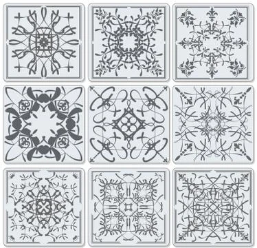 Decorative finishing ceramic tiles. vector illustration Stock Illustration