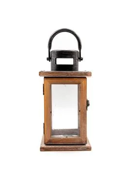 Decorative flashlight close-up on a white background, copy space Stock Photos