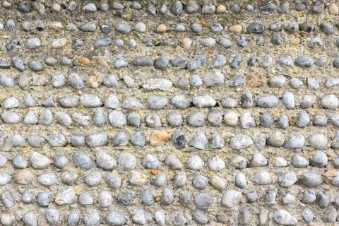 Decorative flint built wall Stock Photos