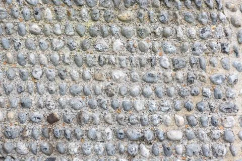 Decorative flint built wall Stock Photos