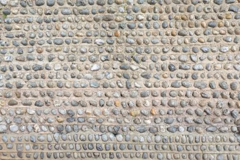 Decorative flint built wall Stock Photos