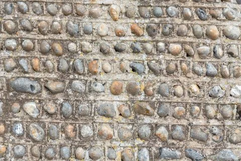 Decorative flint built wall Fotos de archivo