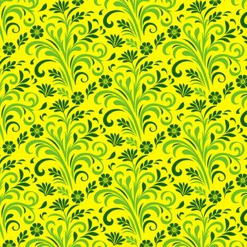 Decorative floral all over pattern seamless design for bedding fabric Stock Illustration
