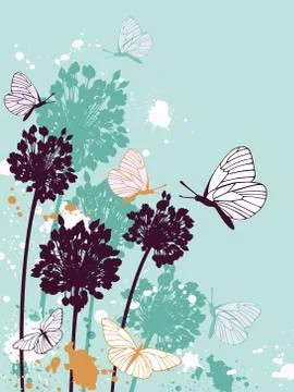 Decorative floral background Stock Illustration