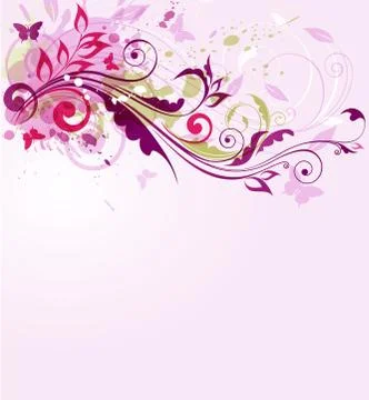 Decorative floral background Stock Illustration