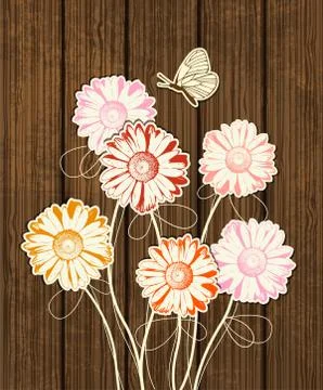 Decorative floral background Stock Illustration