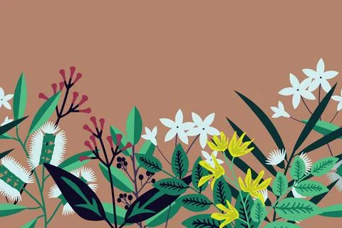 Decorative floral background Illustrazione stock