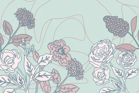 Decorative floral background Stock Illustration