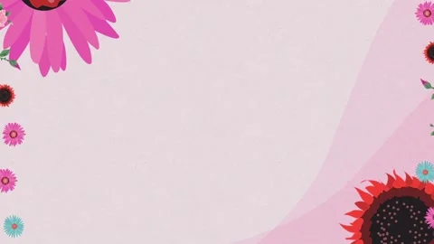 Decorative Floral Bloom Background for Wedding and Events 4K Video stock 344349730