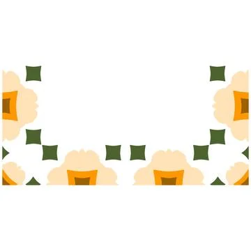 Decorative floral border pattern Stock Illustration