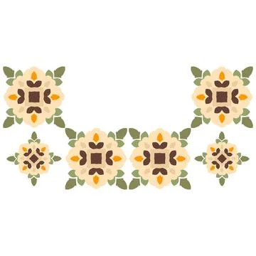 Decorative floral border pattern Stock Illustration