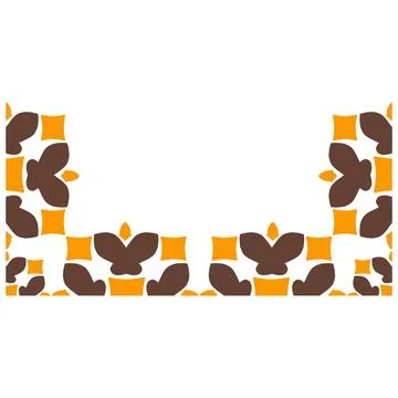 Decorative floral border pattern Stock Illustration