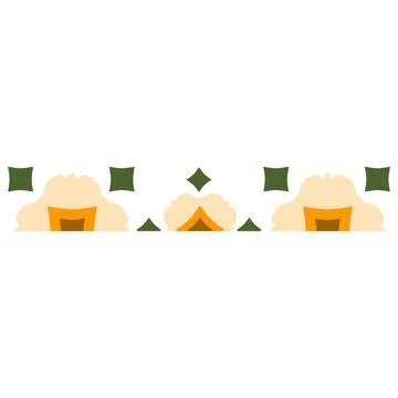 Decorative floral border pattern Stock Illustration