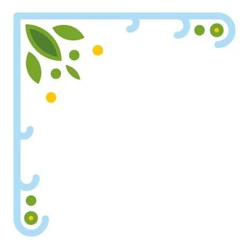 Decorative floral corner border vector illustration Stockillustratie