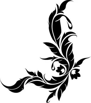 Decorative floral corner イラスト素材
