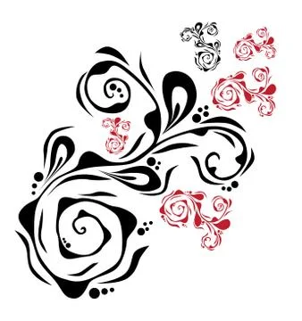 Decorative floral element Stock Illustration