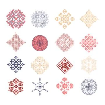 Decorative floral elements Stock Illustration