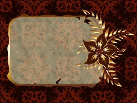 Decorative floral frame. Stock Illustration