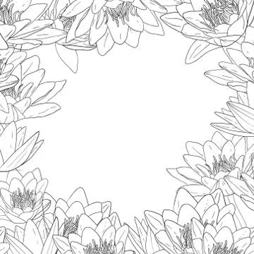 Decorative floral frame Stock Illustration