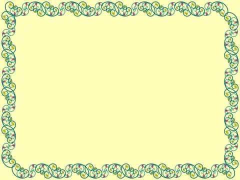 Decorative floral frame Stock Illustration
