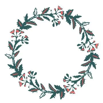 Decorative floral frame Stock Illustration