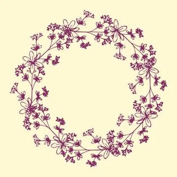 Decorative floral frame Stock Illustration