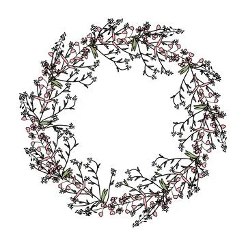 Decorative floral frame Stock Illustration