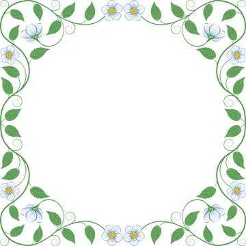 Decorative floral frame Stock Illustration