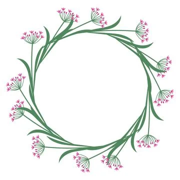 Decorative floral frame Stock Illustration