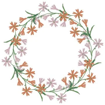 Decorative floral frame Stock Illustration