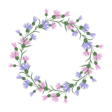 Decorative floral frame Stock Illustration
