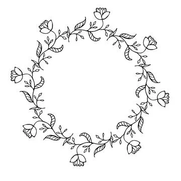 Decorative floral frame Stock Illustration