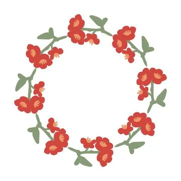 Decorative floral frame Stock Illustration