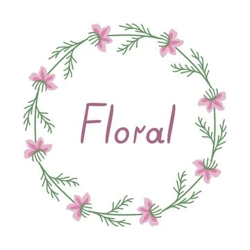 Decorative floral frame Stock Illustration