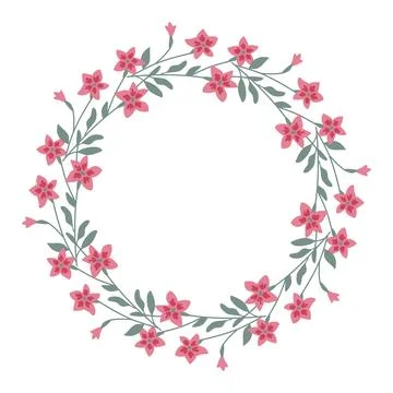 Decorative floral frame Illustrazione stock