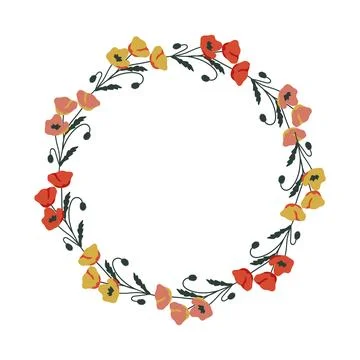 Decorative floral frame Illustrazione stock