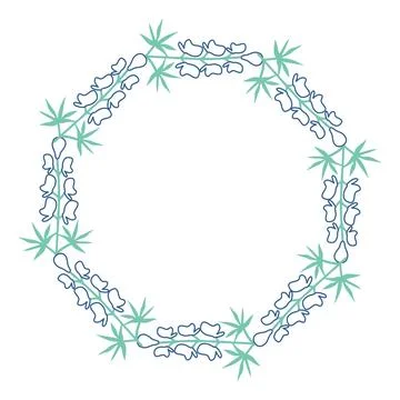 Decorative floral frame Stock Illustration