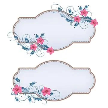 Decorative floral frames Stock Illustration