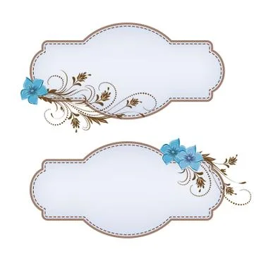 Decorative floral frames Stock Illustration