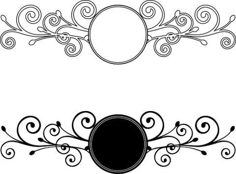 Decorative Floral frames. Vector illustration 库存插图