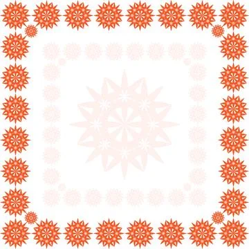 Decorative Floral Mandala Border Frame Design Elegant Geometric Floral Ornament  Stock Illustration