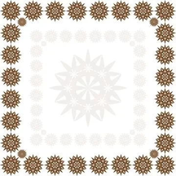 Decorative Floral Mandala Border Frame Design Elegant Geometric Floral Ornament  Stock Illustration
