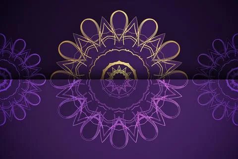 Decorative Floral Mandala Composition With Central Flower Core And Geometric 스톡 일러스트