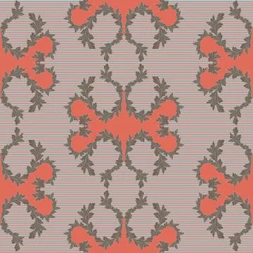 Decorative floral pattern Illustrazione stock
