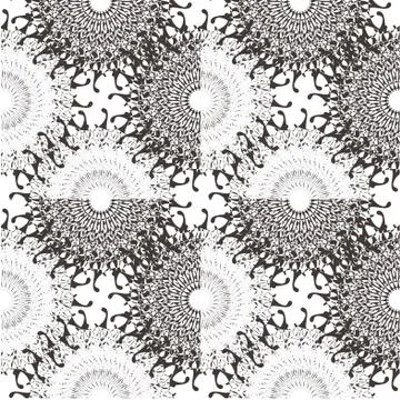 Decorative floral pattern motif, easy to edit color the vector eps file. Stock Illustration