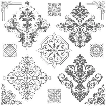 Decorative Floral Patterns Stock Illustration