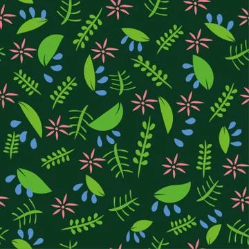 Decorative floral seamless pattern. イラスト素材